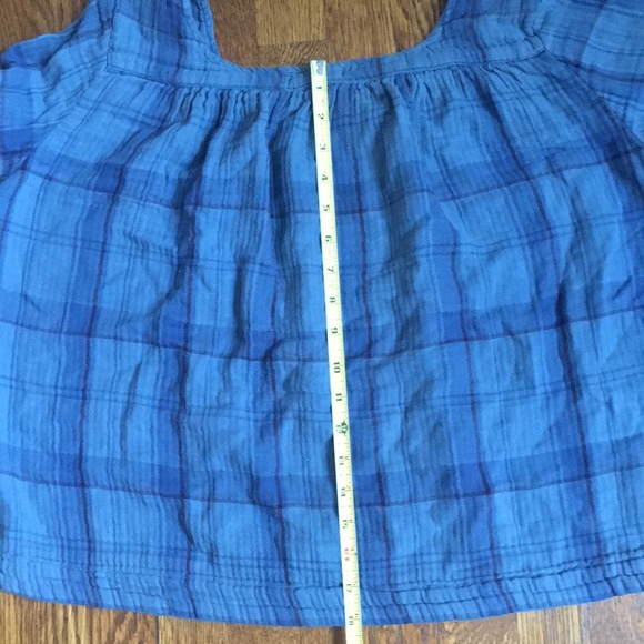 Free People X CP Shades Plaid Double Cloth Top USA - Picture 9 of 11